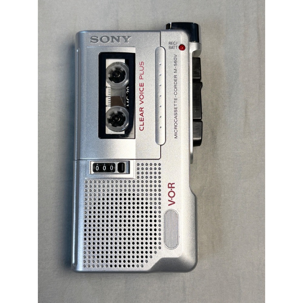 Sony M-560V Microcassette Corder Voice Recorder Silver * parts only
